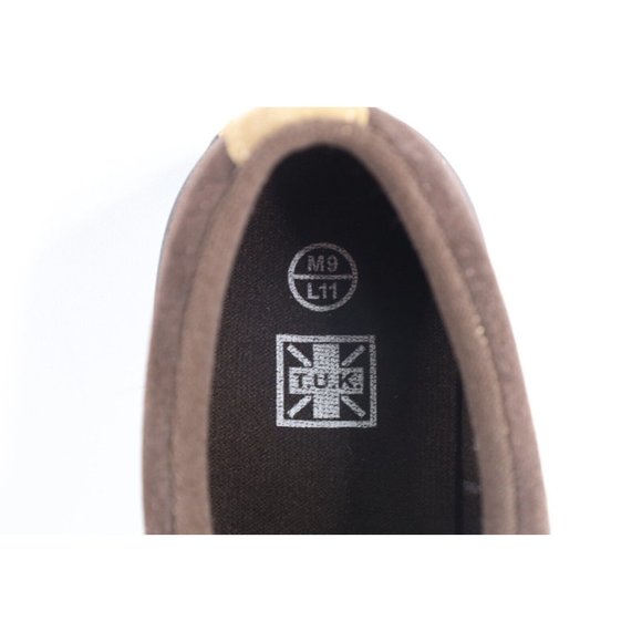 NOS Vtg 90s Streetwear Mens 9 Grunge Goth Checkered Suede Leather Slip On Shoes